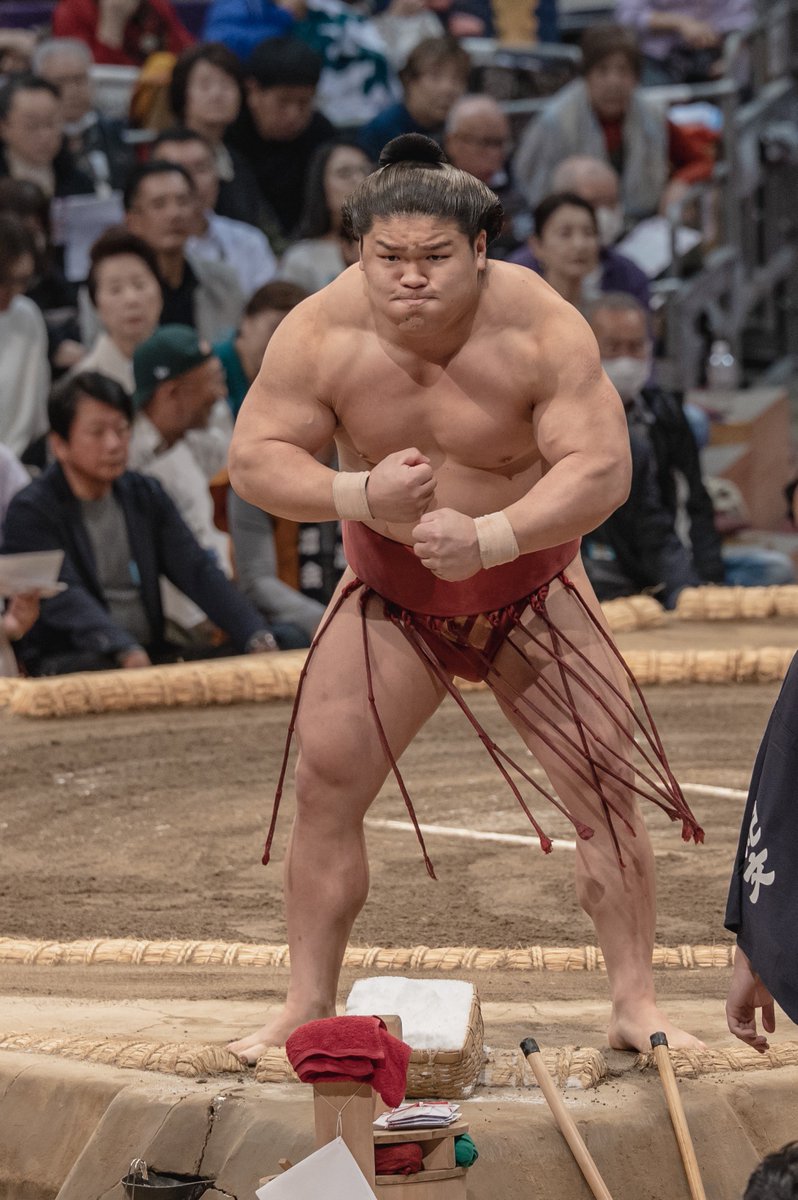 朝紅龍関が取組前にムキッ💪💪てするやつ、好きです