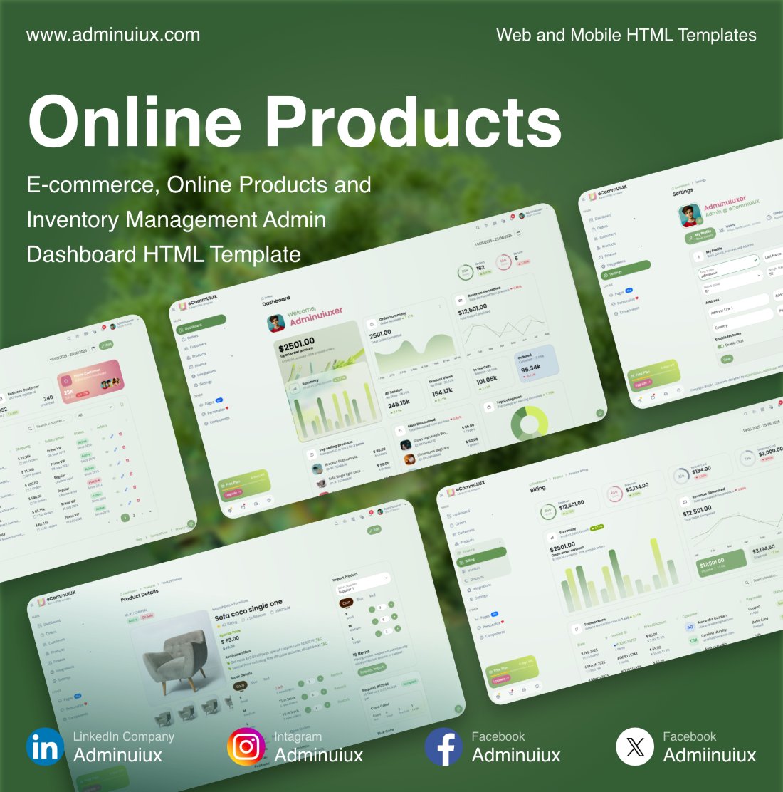 Admiinuiux's tweet image. zurl.co/GQELJ

ECommerce - Shopping - Inventory Management - Product Stock - AdminUIUX Bootstrap themes and HTML templates #BootstrapThemes #HTMLTemplates #AdminDashboard #UIUX #Frontend #WebDesign