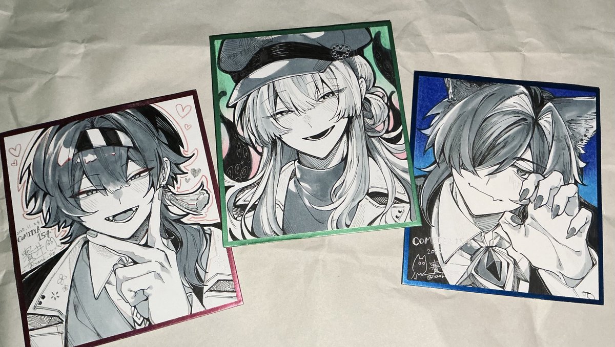 #三連休はフォロワーさんが増えるらしい 
#秋の創作クラスタフォロー祭り
ちょこっと便乗しちゃお〜！
最近は糸目、八重歯、関西弁、インナーカラー男子ばっかり