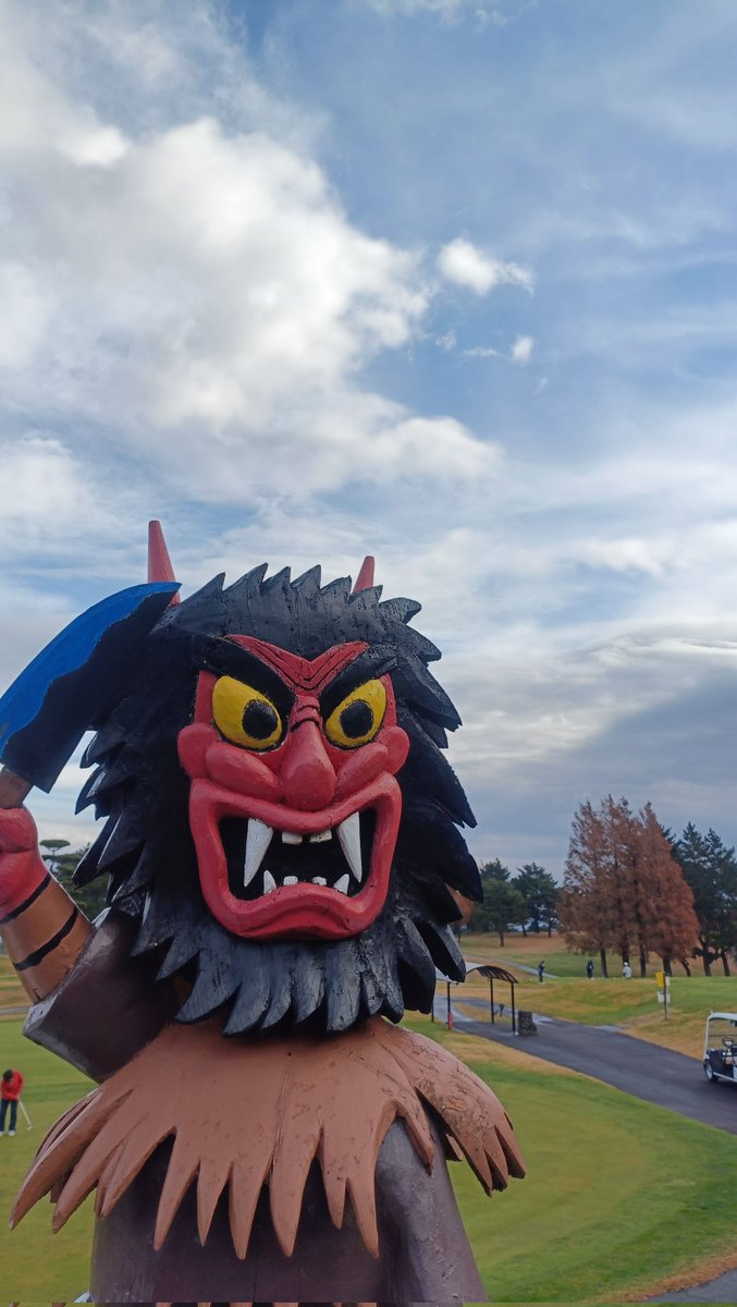 なまはげ〜 #男鹿ゴルフクラブ #ラウンドレッスン #なまはげ