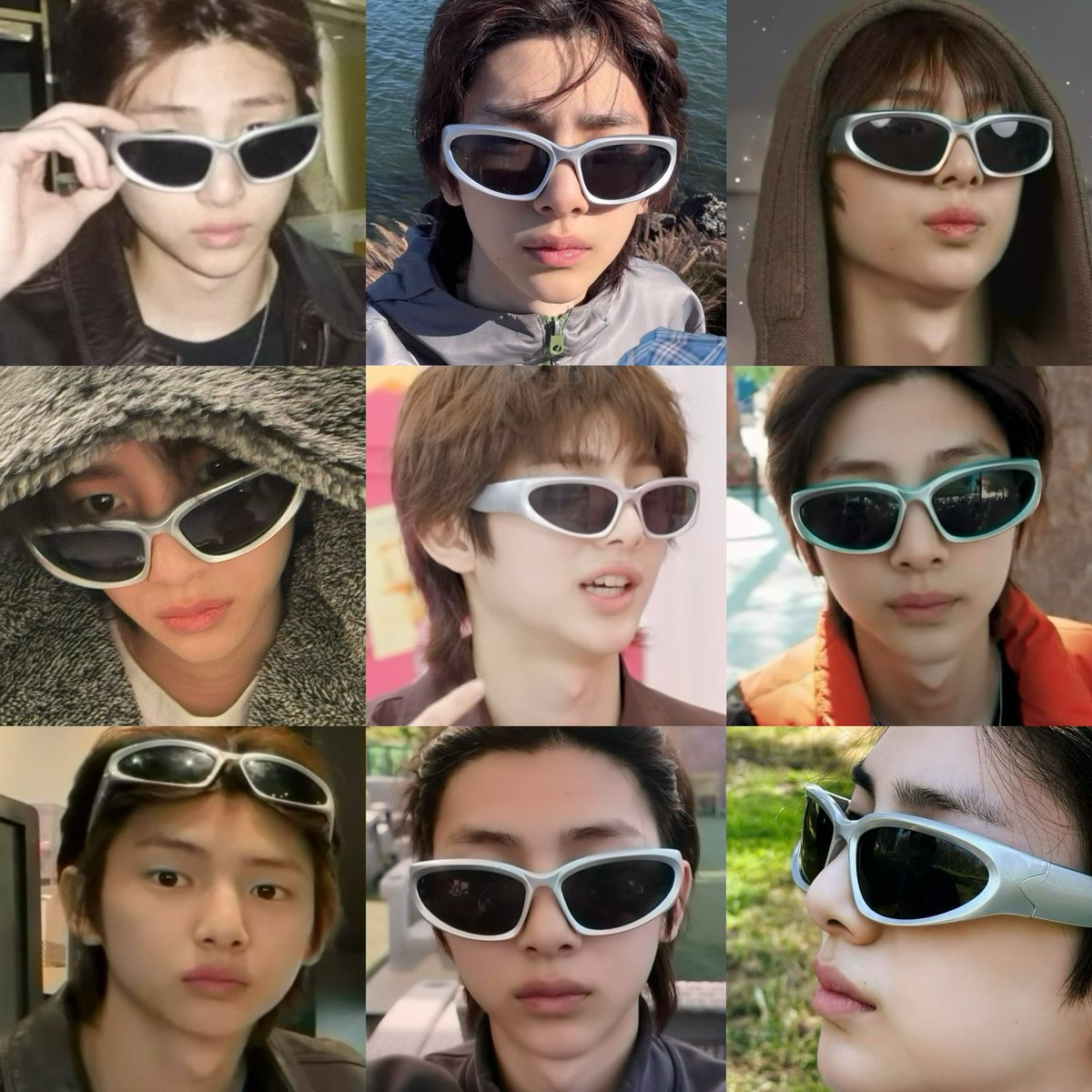 juhoontwt's tweet image. juhoon and his 500 won temu shades against the world