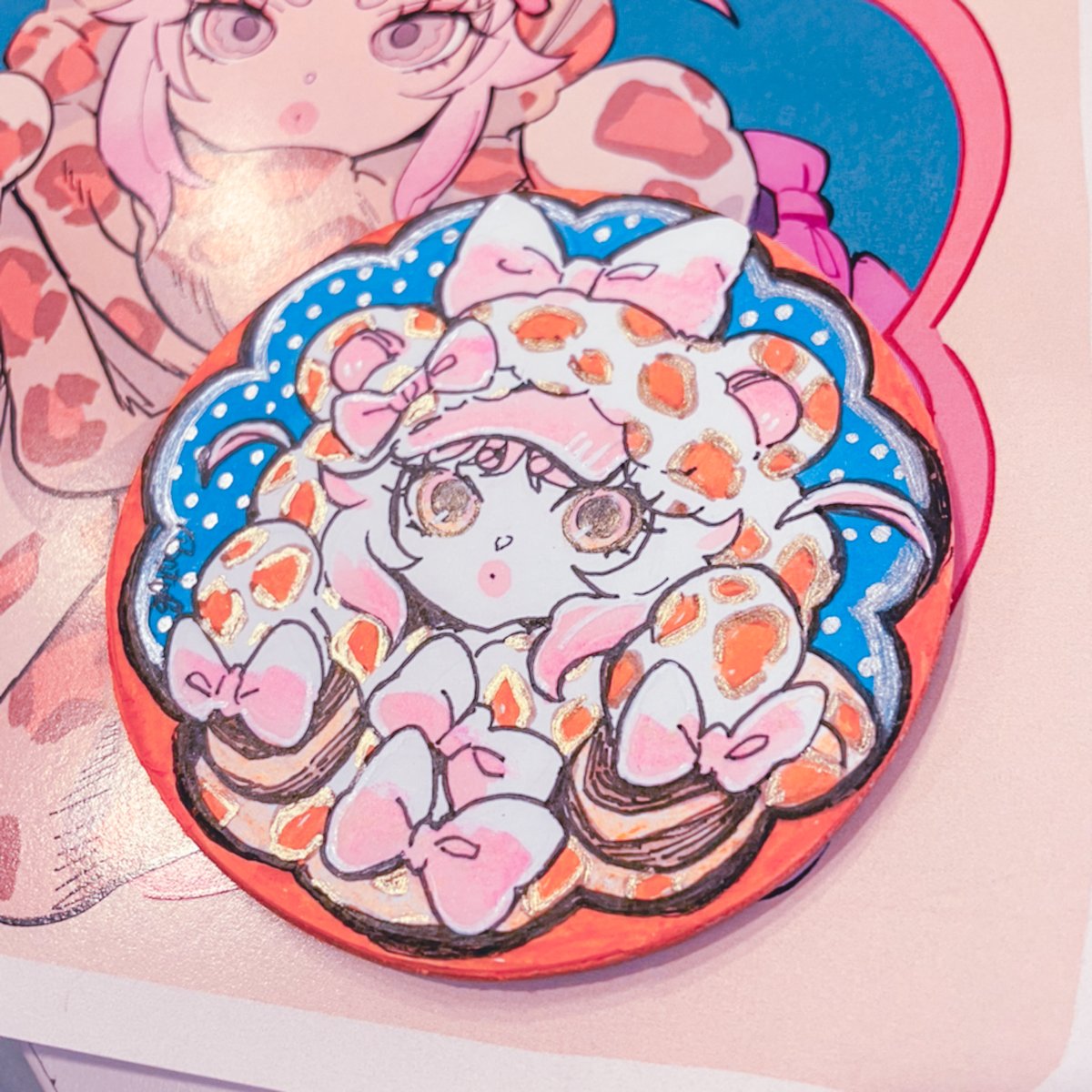 オリジナルキャラクター 絵画 ピンク IM_88graph_blanc_2.jpg?v=