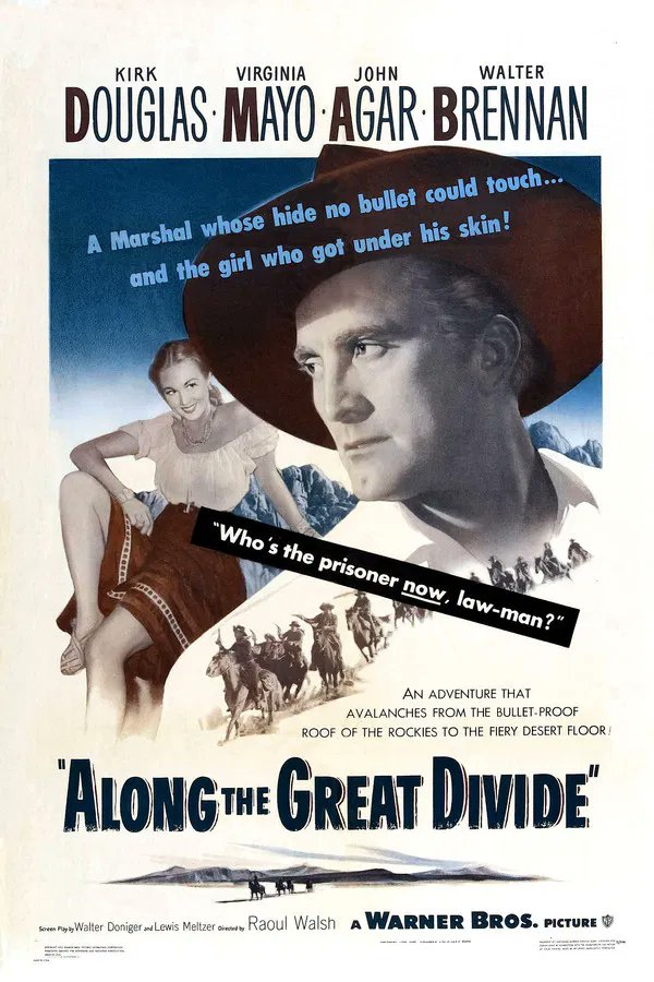 Camino de la Horca (Along the Great Divide, 1951). El marshall Len Merrick (Kirk Douglas) debe proteger un anciano (Walter Brennan) y su hija Ann (Virginia Mayo) de un linchamiento. Tensión y justicia en el desierto de Mojave. Un intenso western de Raoul Walsh.

#DomingoDeWestern