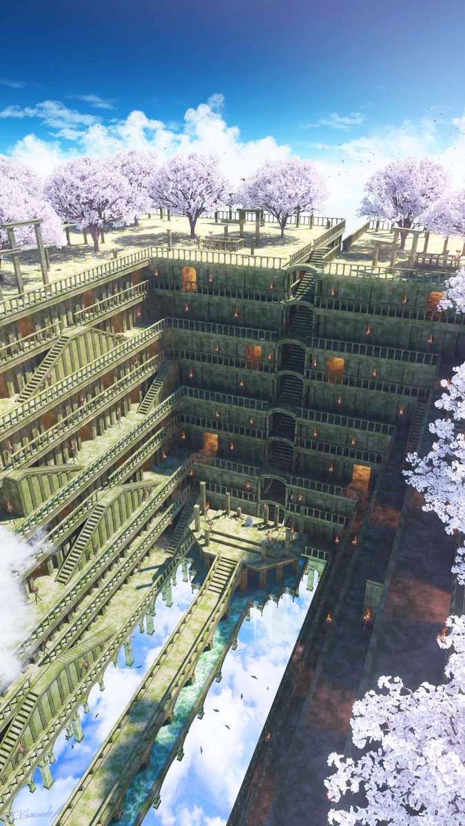 T_Kamiwada's tweet image. Blenderで背景イラストを制作してます！
#3連休はフォロワーさんが増えるらしい 
#Blender