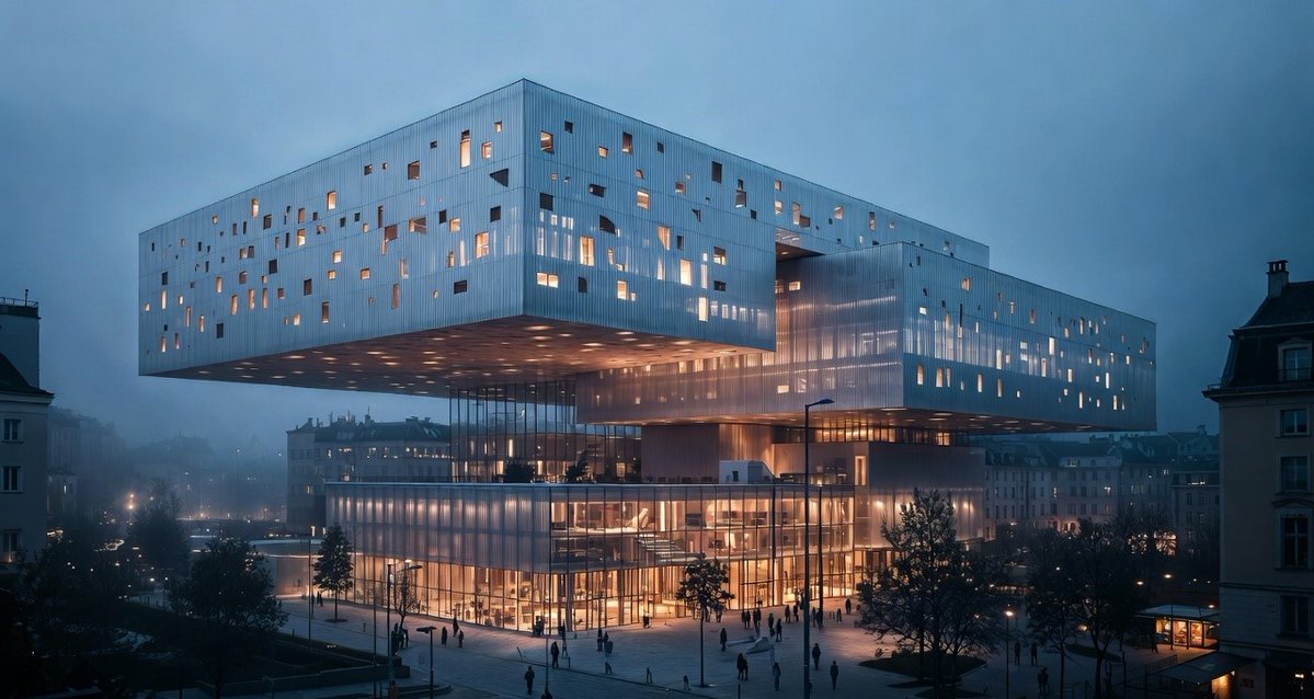 FfrahaniM's tweet image. مرکز فرهنگی پدیده کهن بوم، بیانیه جرم، نور و نبض آینده‌ی شهری
مرکز فرهنگی PKB |
طراحی کانسپت، 1404
#ContemporaryDesign #UrbanIdentity #ArchitecturalConcept #MonolithicForm #MehrazFfrahani
#مهرآزفراهانی #mehrazffrahani #mehrazffrahaniarchitects