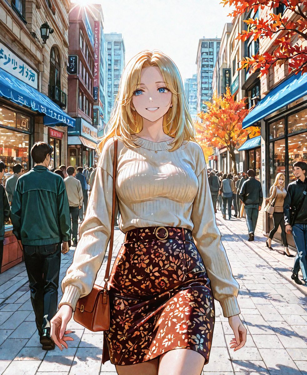 j0rd0n's tweet image. Crowds flowed around her, but she walked like she had all the time in the world.