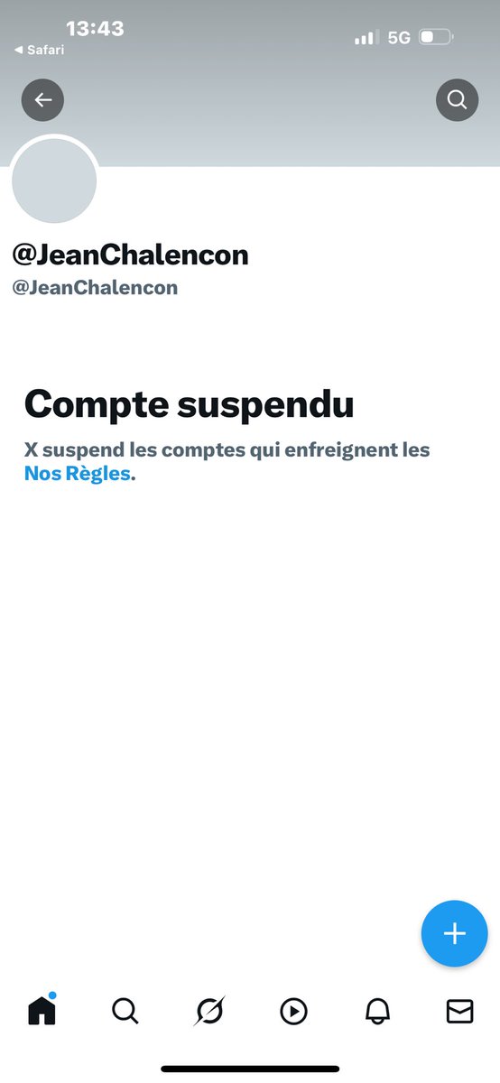 Son compte a été suspendu même X l’ont viré. Jean Chalen-con, son compte Instagram est encore actif, allez signaler sa vidéo histoire qu’Instagram s’aligne également.