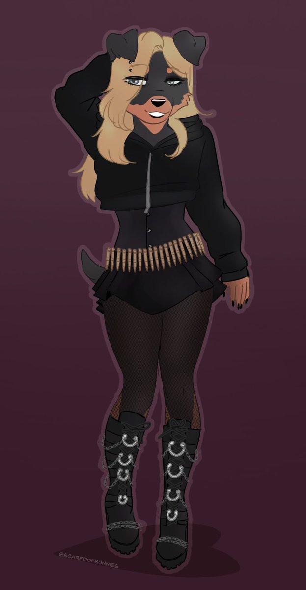 ScaredOfBunniez's tweet image. More Rottie~🦴
#Furryart #puppygirl