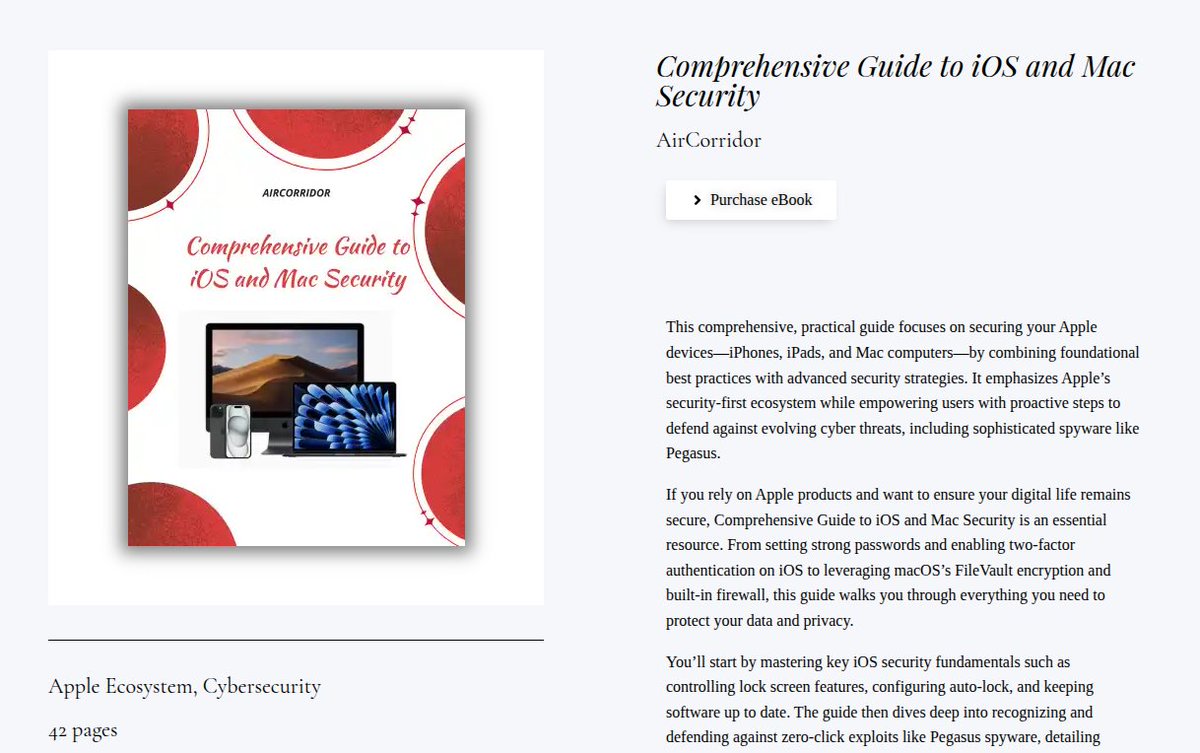 _aircorridor's tweet image. Comprehensive Guide to iOS and Mac Security

                  &quot;...Clear, practical, and rooted in real expertise&quot;

Do you have your copy yet?
hackersarise.thinkific.com/courses/mac-se…