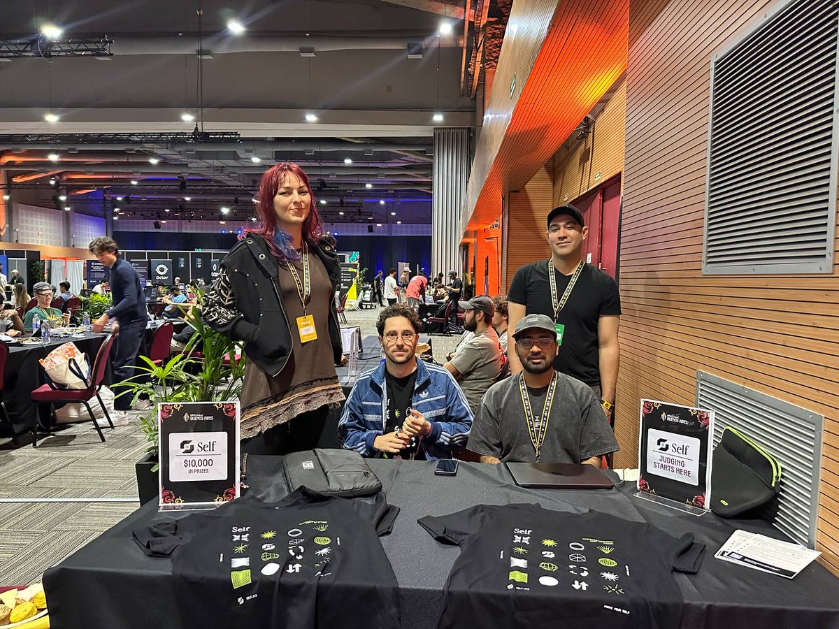 SelfProtocol's tweet image. Submissions are closed at @ETHGlobal Buenos Aires 🇦🇷! 🥳

29 projects! You are all amazing ❤️‍🔥

Congratulations to all builders for submitting! 🌚 🏆

We are at the @SelfProtocol booth, ready to judge. Make sure to showcase your projects! 💛