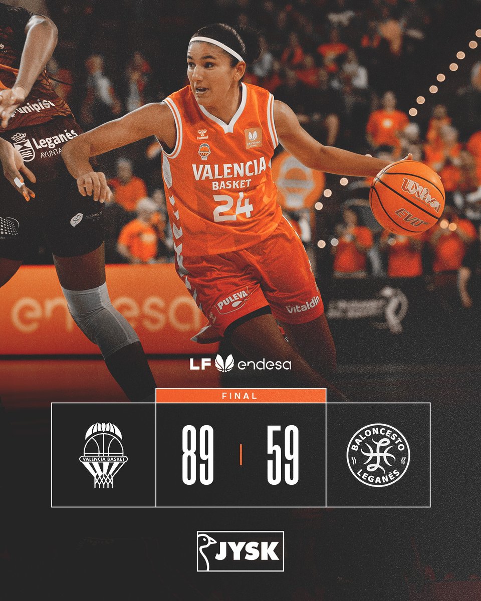 VAMOOOOOOOOOOOS 🧡

¡Qué bien sienta volver a casa después del parón con una victoria! 🔥

🏆 J7 #LFEndesa
🟠 <a href="/valenciabasket/">Valencia Basket Club</a> 89
🔵 <a href="/basketleganes/">Baloncesto Leganés</a> 59
🤝 mapubli