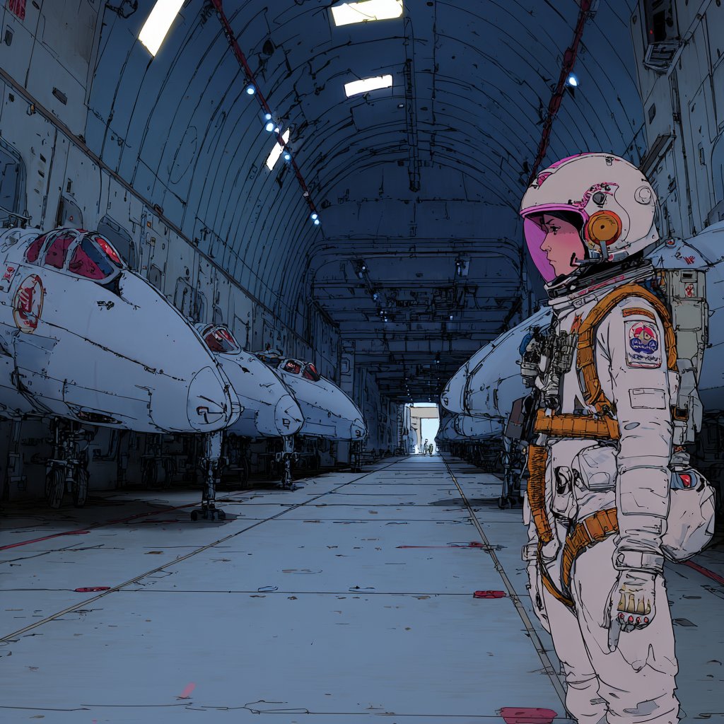 Artedeingenio's tweet image. I think a lot of you might be interested in this Midjourney style reference:

--sref 2745964501

It’s a neo-retro militaristic anime style with Otomo-inspired linework, industrial flat colors, and a technical sci-fi aesthetic reminiscent of Moebius.

Enjoy 🚀