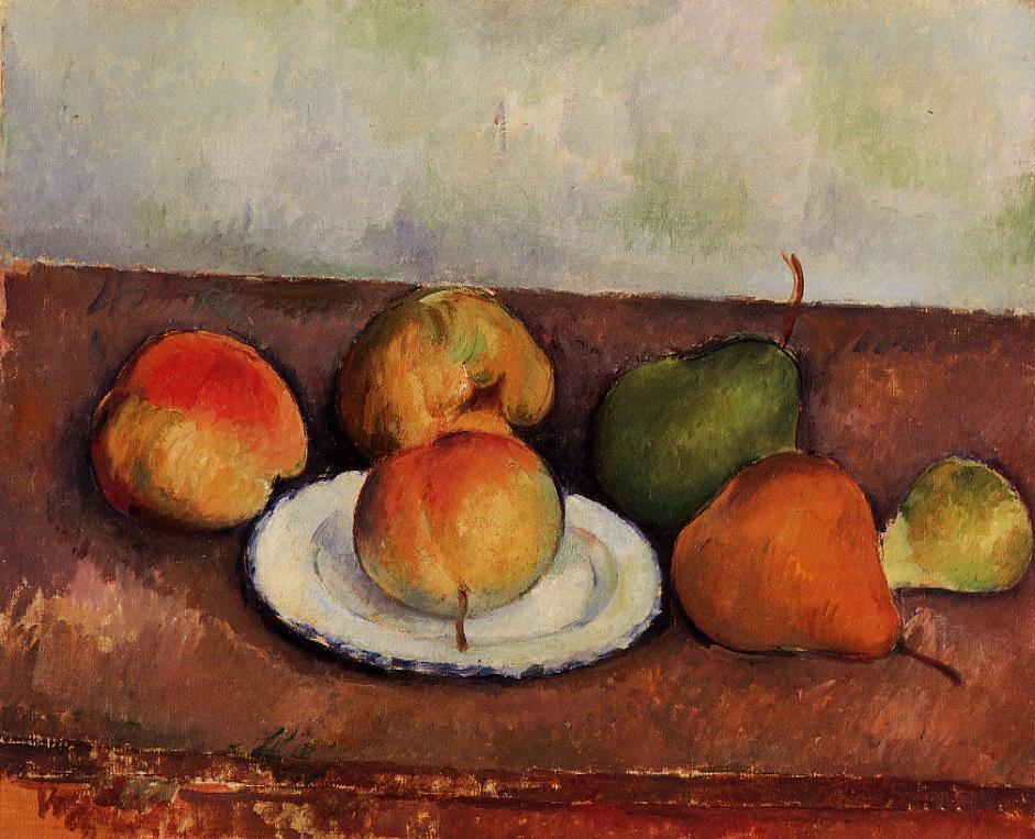 cezanneart's tweet photo. Still Life Plate and Fruit, 1887 #artbots #cezanne https://t.co/ExLDBVQ8u1