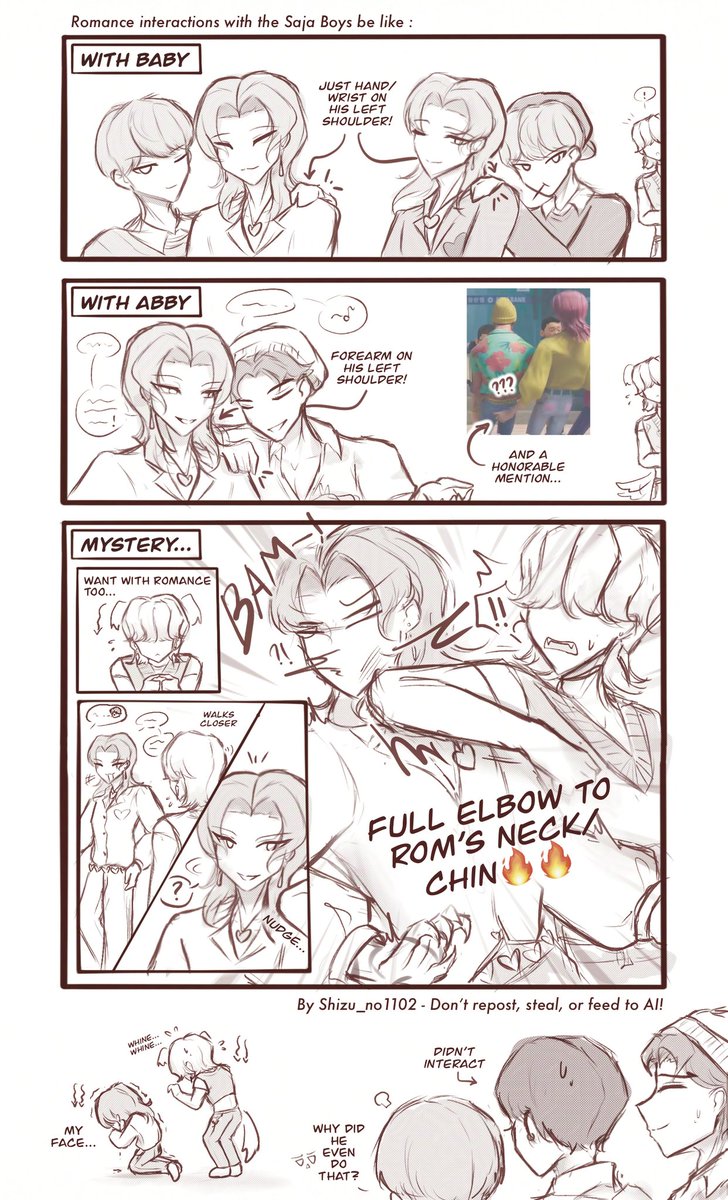 Ways to interact/lean into a Romance Saja, a guide by the #SajaBoys ?
(Open the ALT for a dumb joke)