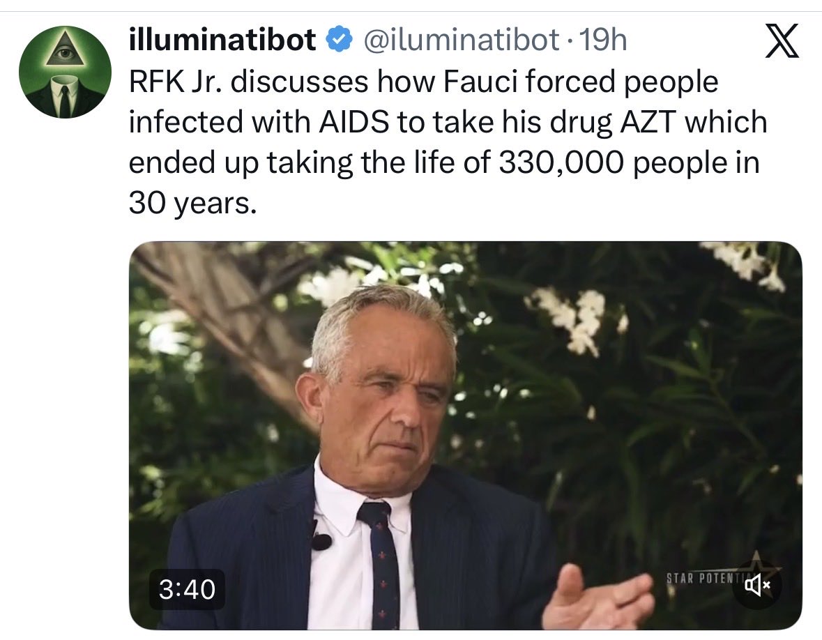 DrNeilStone's tweet photo. AZT was a massive breakthrough in the treatment of HIV which at that time was a death sentence 

AZT based therapy went on to save millions of lives 

RFK Jr rewriting history here https://t.co/MTEPgf4aPZ