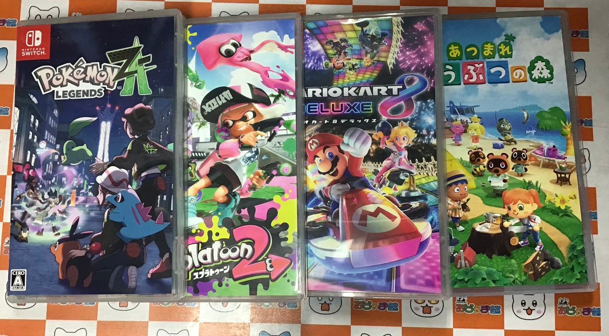 Switch マリオカート8 あつまれどうぶつの森　スプラトゥーン2、3 Switch →ポケモンレジェンズZ-A →スプラトゥーン2 →マリオカート8