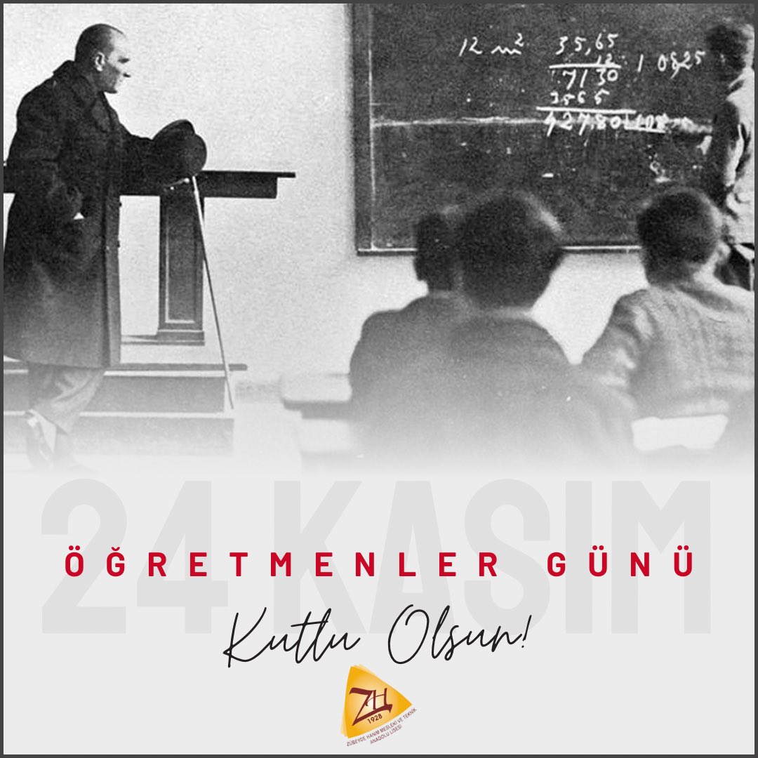 Başöğretmen Gazi Mustafa Kemal Atatürk başta olmak üzere, emekleriyle geleceğimizi aydınlatan tüm öğretmenlerimizin 24 Kasım Öğretmenler Günü kutlu olsun. 🌹
#ÖğretmenlerGünü #24Kasım