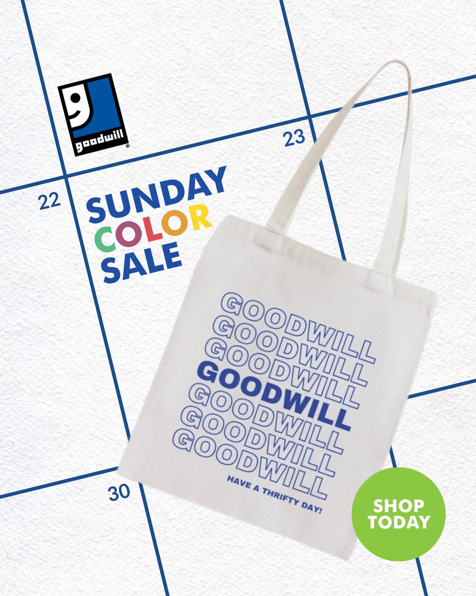Your favorite day of the week is here!
YELLOW + PURPLE tags are just $3/$2 today.🎉Best excuse to thrift before the holidays! Save big &amp; shop for a cause. #GoodwillNJ #GoodwillPhilly
