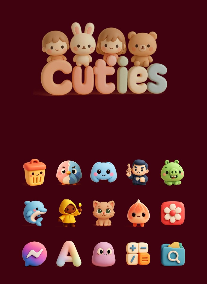 gkaipale's tweet photo. Cuties icon pack will be available tomorrow! https://t.co/kN70hBxLeh
