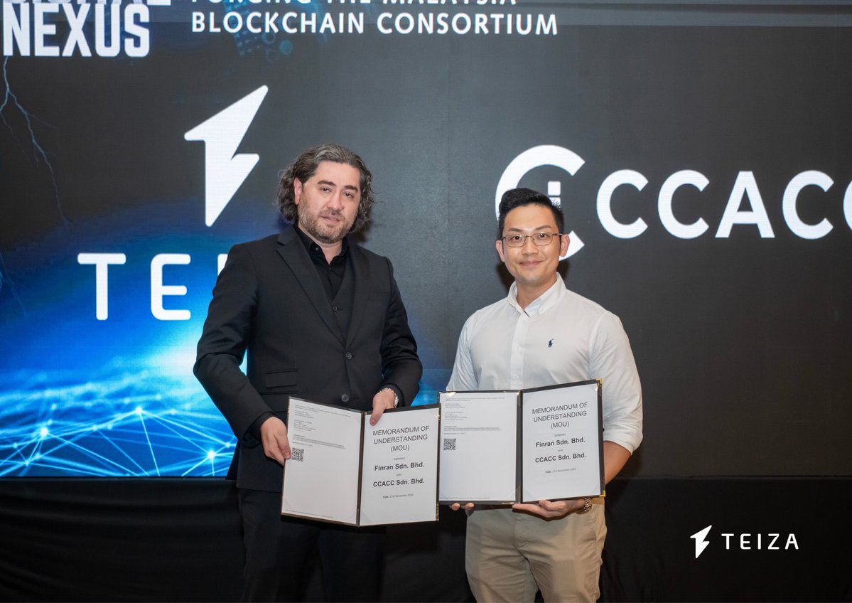 ccacc_hub's tweet image. Proud to stand alongside industry pioneers at the signing of the Malaysia Blockchain Consortium 🇲🇾✨

CCACC remains committed to accelerating Web3 adoption through ecosystem building, compliance support, and founder enablement in Malaysia. 

This is only the beginning.…