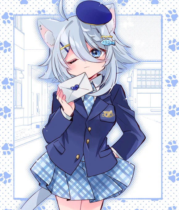 #しゅわっと美術館 2024年新学期ボイスのにゃましろちゃんです (透過画像はキャラフォリオに置きました)