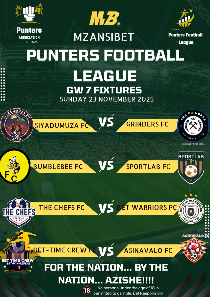 FcBumblebee's tweet photo. Bumblebee v Sportlab

Kick off 15h30

Booking code https://t.co/wNn9jRSnOn

@The_PA2024 
@mzansibet 

#PFL
#BeesSting https://t.co/i7yf9LitUg