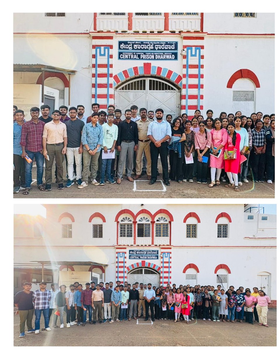 dharwadnfsu's tweet image. B.Sc. 1st-year students of NFSU Dharwad visited Central Prison, Dharwad on 20 Nov 2025, gaining firsthand exposure to real-world criminal justice operations.
A meaningful learning experience bridging academics with field reality!

#ExperientialLearning