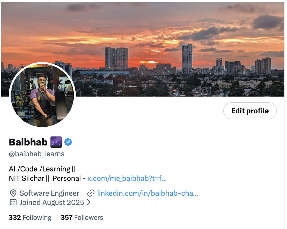 baibhab_learns's tweet image. Can we make it 400 followers ? 😶‍🌫️

Following back everyone who follows me from this post.
Drop a comment and follow for follow back!!

#connect #follow #tech