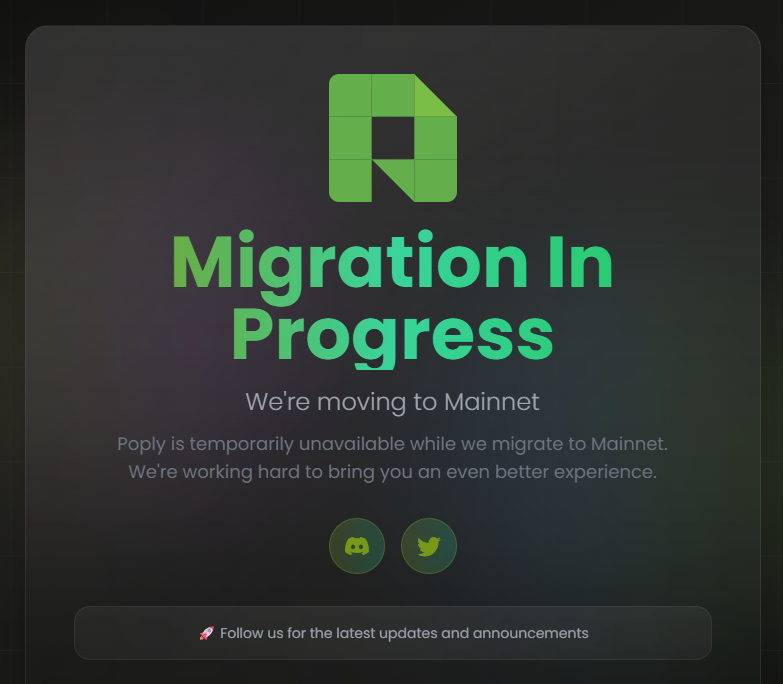 Rissing_stars's tweet photo. @poply_xyz  NFT Market going full Mainnet mode on @monad  🔥

Site in migration = bullish signal fr.
When teams go silent, that’s when they cook the loudest 👀

Can’t wait to see what they drop after this upgrade…
NFT szn on Monad bout to hit different 

 #Poply #MonadMainnet  #NFTs