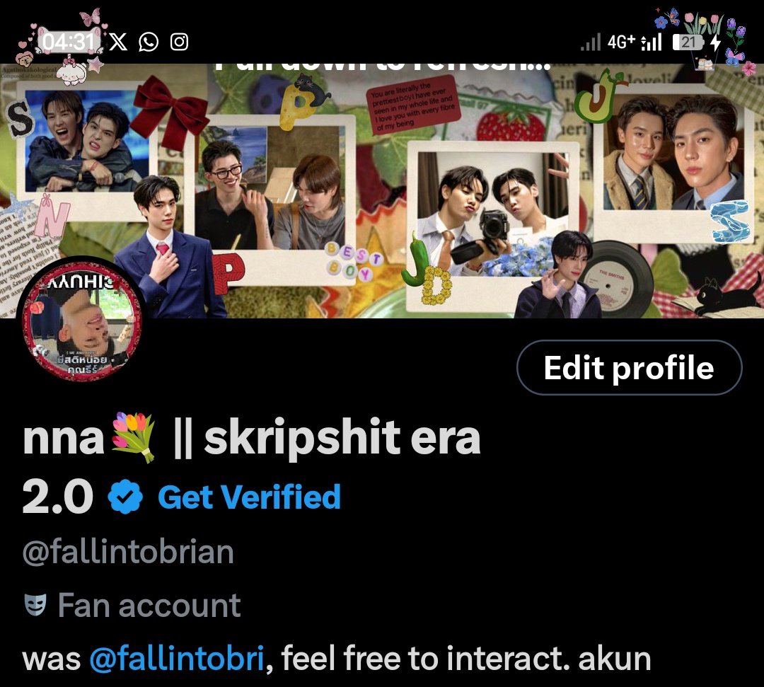 fallintobrian's tweet image. fallintobrian rebranding era, layout serame akunnya😎😎