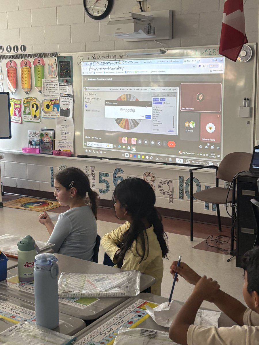 Our Wellness Leaders led a school wide bingo session filled with bullying themed words. They brought attention to the meanings of the words. Thank you for planning a great initiative to end Bullying Prevention Week. Good job Arrows!