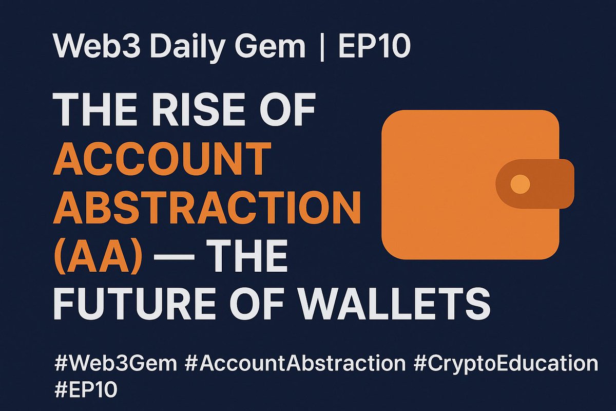 UsmanMS01's tweet image. 5/ Account Abstraction is not just a feature it’s the future.
A new era where wallets are smarter, safer, and easier for everyone.

#Web3Gem #AccountAbstraction #CryptoEducation #EP10 #SmartWallets