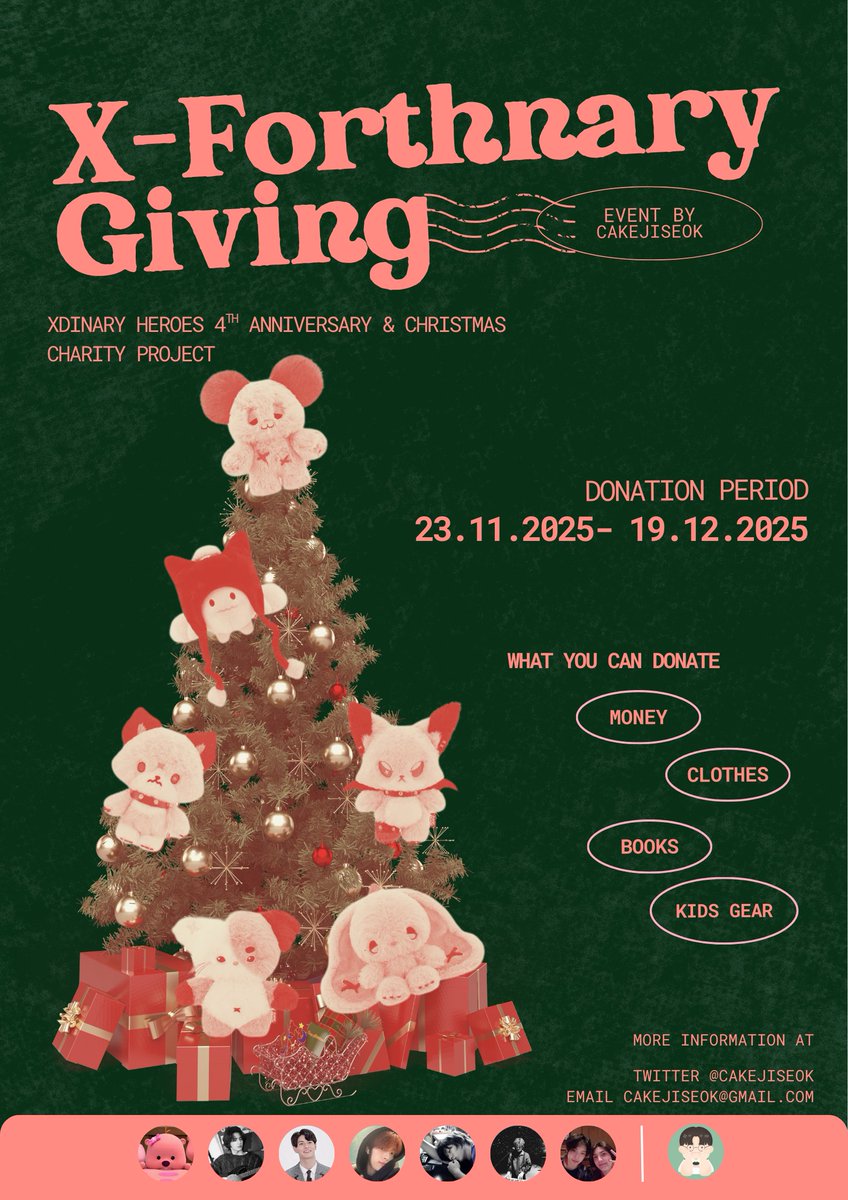 cakejiseok's tweet image. 🎂𝓧-𝓕𝓸𝓻𝓽𝓱𝓷𝓪𝓻𝔂 𝓖𝓲𝓿𝓲𝓷𝓰 🎄
2025 #XdinaryHeroes 4th Anniversary Charity Project

For celebrating Xdinary Heroes 4th Anniversary on December 6, we held a charity project under their name.

🗒️ details on thread [INA/ENG]
🔗tinyurl.com/x4thnary-giving
🎁 many giveaway!