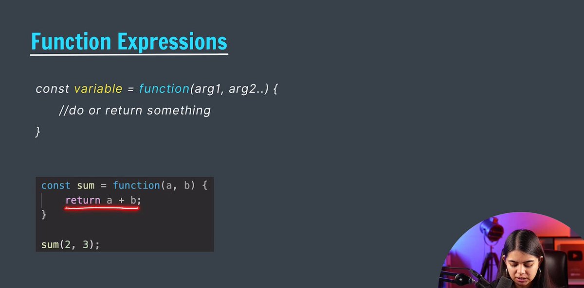VaibhavNagar03's tweet image. 🚀 Day 36 of #Phase2 #90DaysOfCode 🚀

Deep dive into Functions in JS today 💻✨

• return keyword
• Scope (Global, Function, Lexical)
• Function Expressions
• Higher-Order Functions (including return)
• Methods

#JavaScript #WebDevelopment #CodingJourney #LearningInPublic