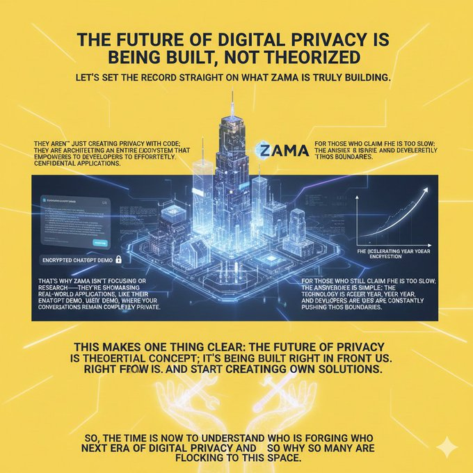 The Future of Digital Privacy is Being Built Not Theorized  Let’s set the record straight on what

<a href="/zama/">Zama</a>
is truly building. They aren't just creating privacy with code, they are architecting an entire ecosystem that empowers developers to effortlessly build confidential