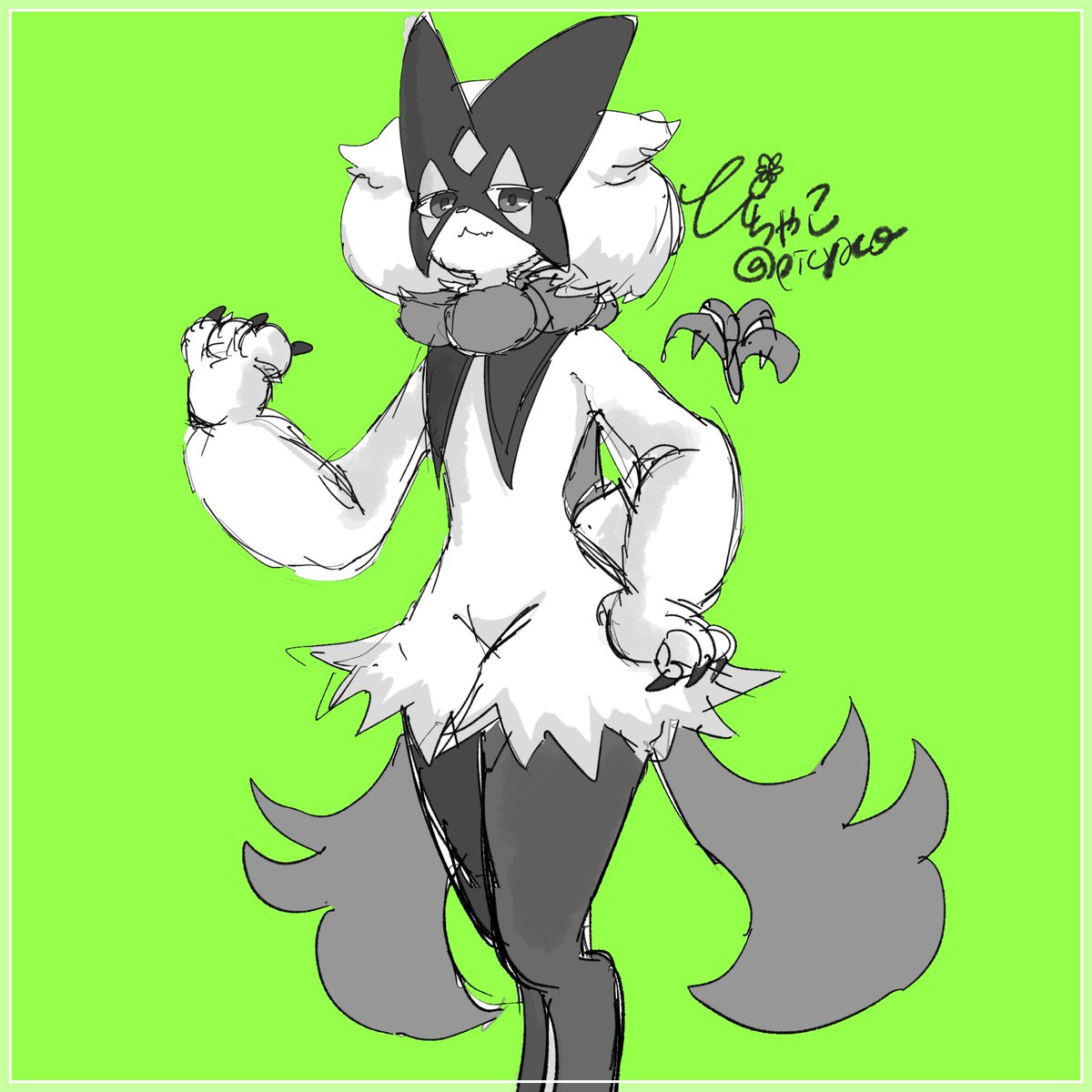 ラフカニャ #Meowscarada #pokemonfanart