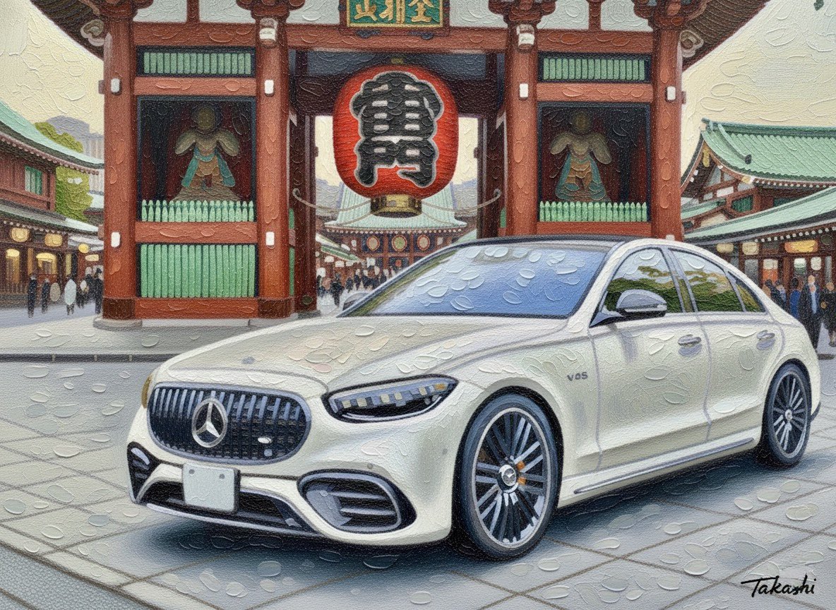 LS600hL__TEKKEN's tweet image. 『都市を駆ける威風』
(The Majestic Aura of the City)
#MercedesBenz #AMG #SClass #Mansory #LuxuryCar #OilPainting #Japan #Paris #iPadProM4で制作