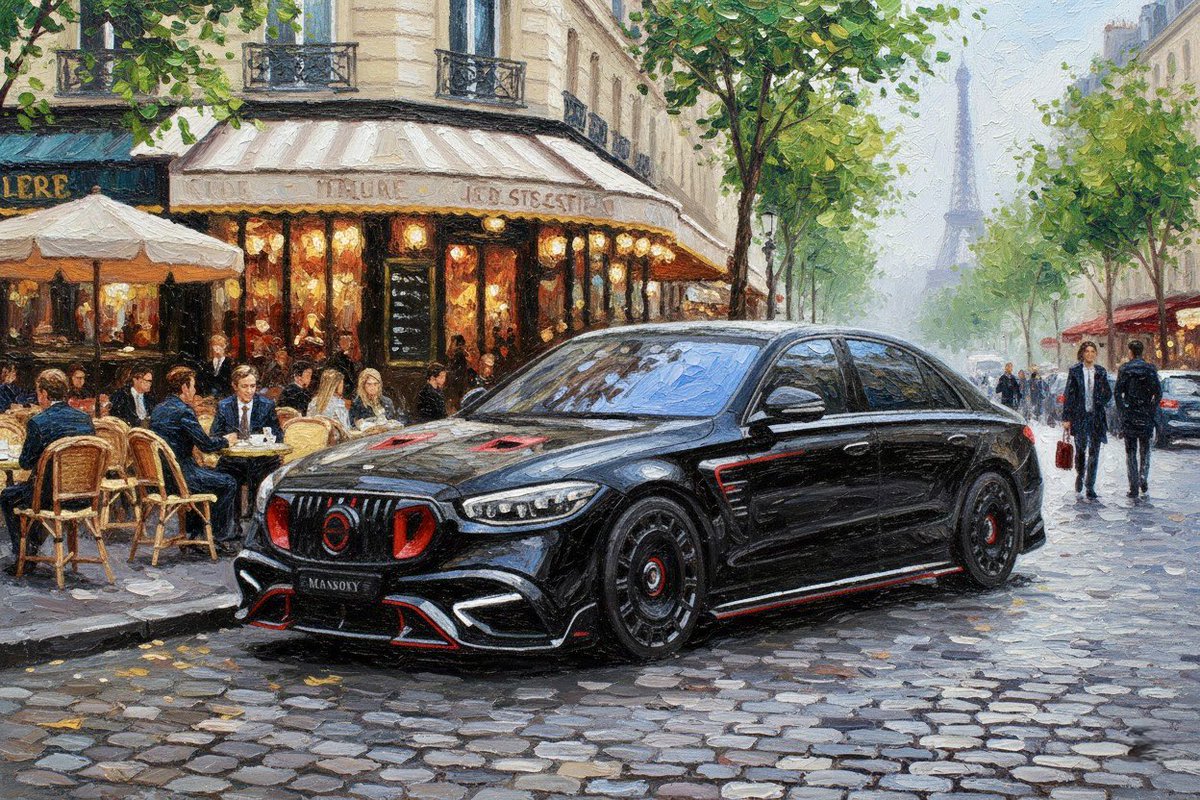 LS600hL__TEKKEN's tweet image. 『都市を駆ける威風』
(The Majestic Aura of the City)
#MercedesBenz #AMG #SClass #Mansory #LuxuryCar #OilPainting #Japan #Paris #iPadProM4で制作