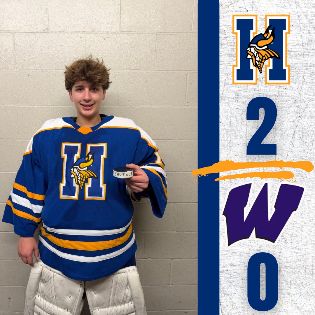 The Vikings winning streak continues! Congratulations to goalie Brendan Pillarick on his first varsity shutout!