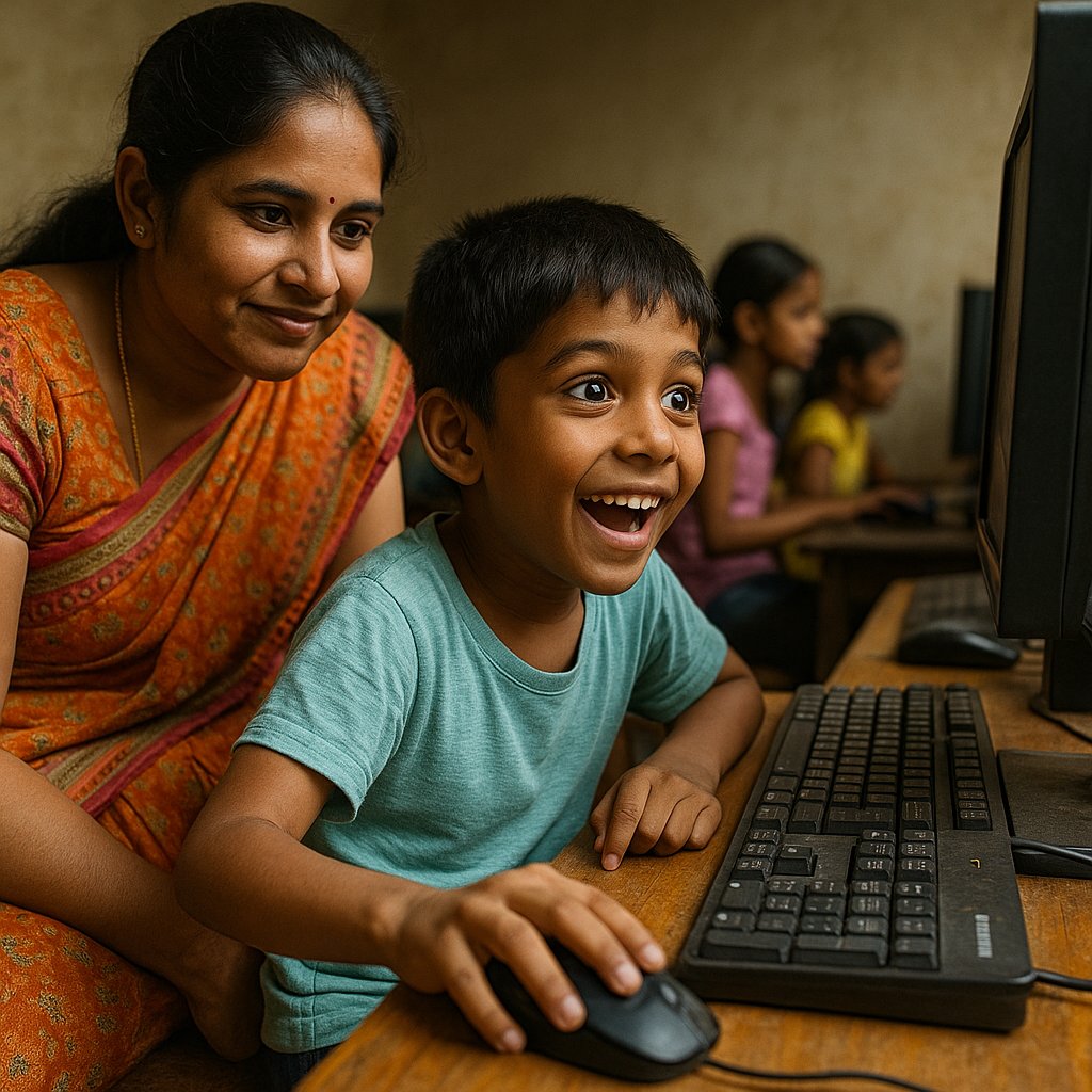 apnipathshala_'s tweet image. Have you ever seen a child use a computer for the first time?
Their curiosity says everything. 

What was that moment like for you? 
#ApniPathshala #DigitalEducation #EmpoweringStudents
