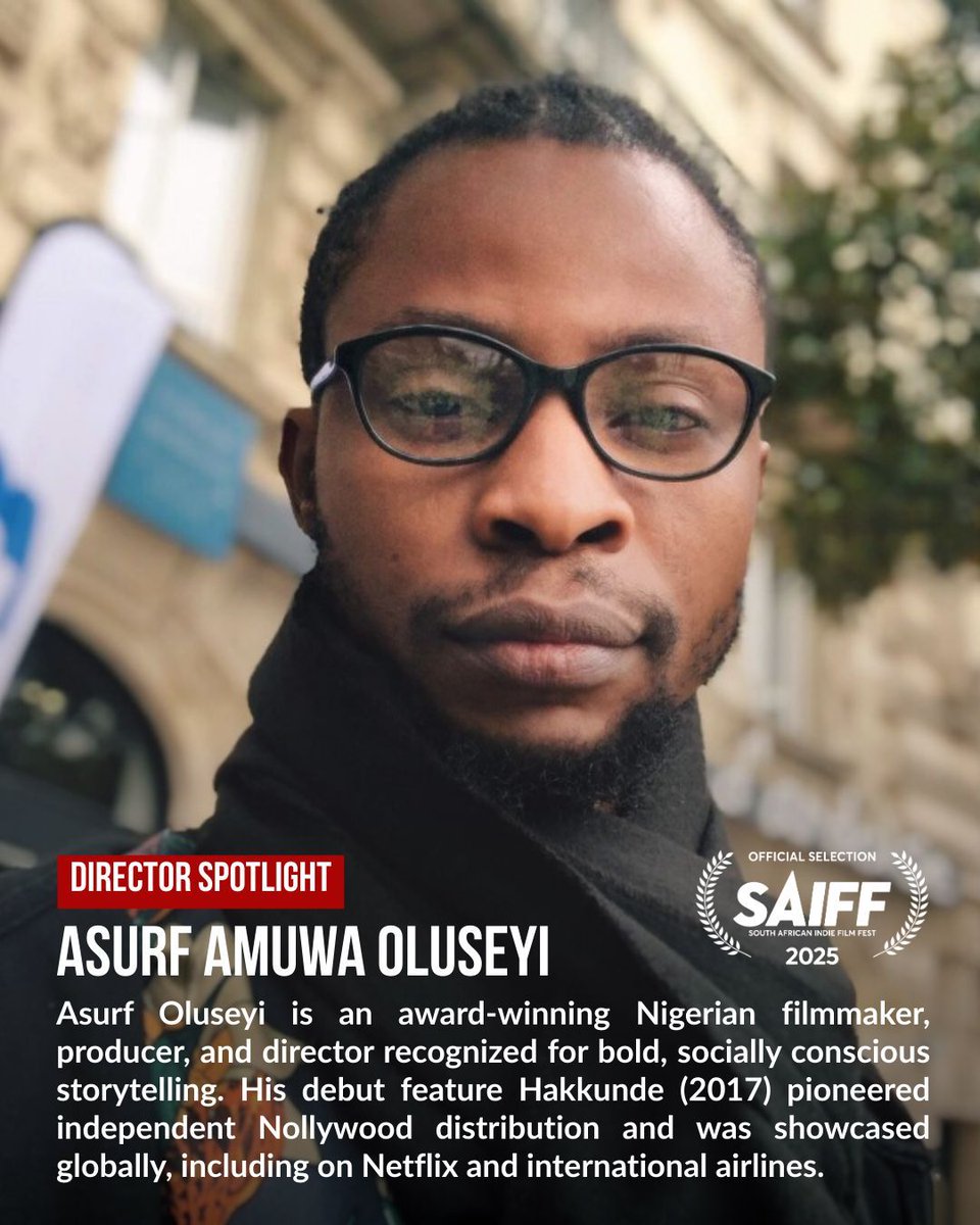 The 8th South African Independent Film Festival - SA Premiere: 

Feature Film: 3 Cold Dishes (Nigeria) directed by Asurf Amuwa Oluseyi - @iamasurf

Tickets R90:
Cape Town: 6th December 14:00 - webtickets.co.za/saindiefilmfest
Johannesburg: 6th December 20:00 - webtickets.co.za/saiffjhb