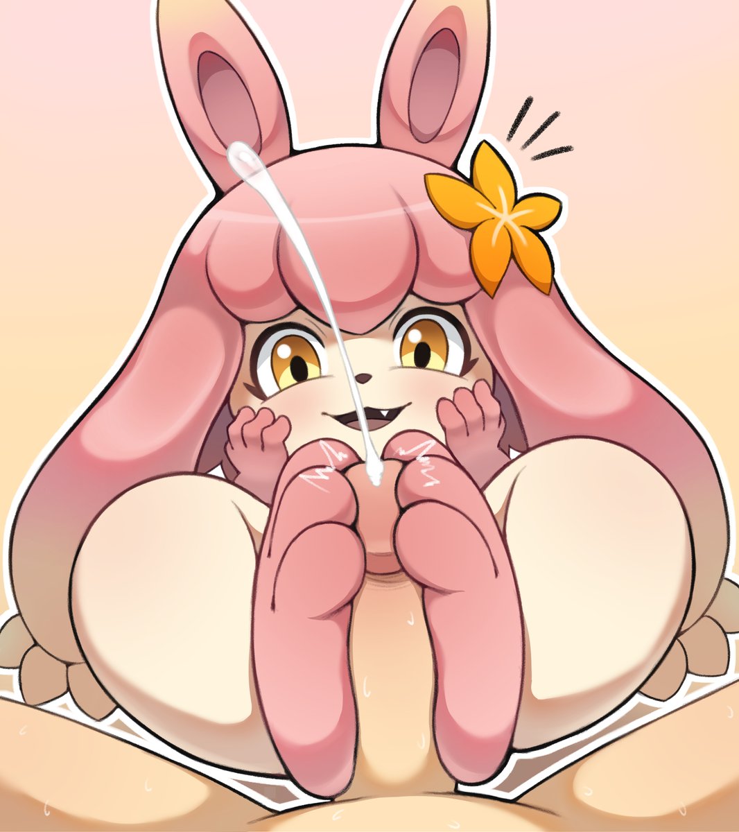 Flopie giving a footjob... or a Flopjob, if you will.

#palworld #nsfw #furry #paws