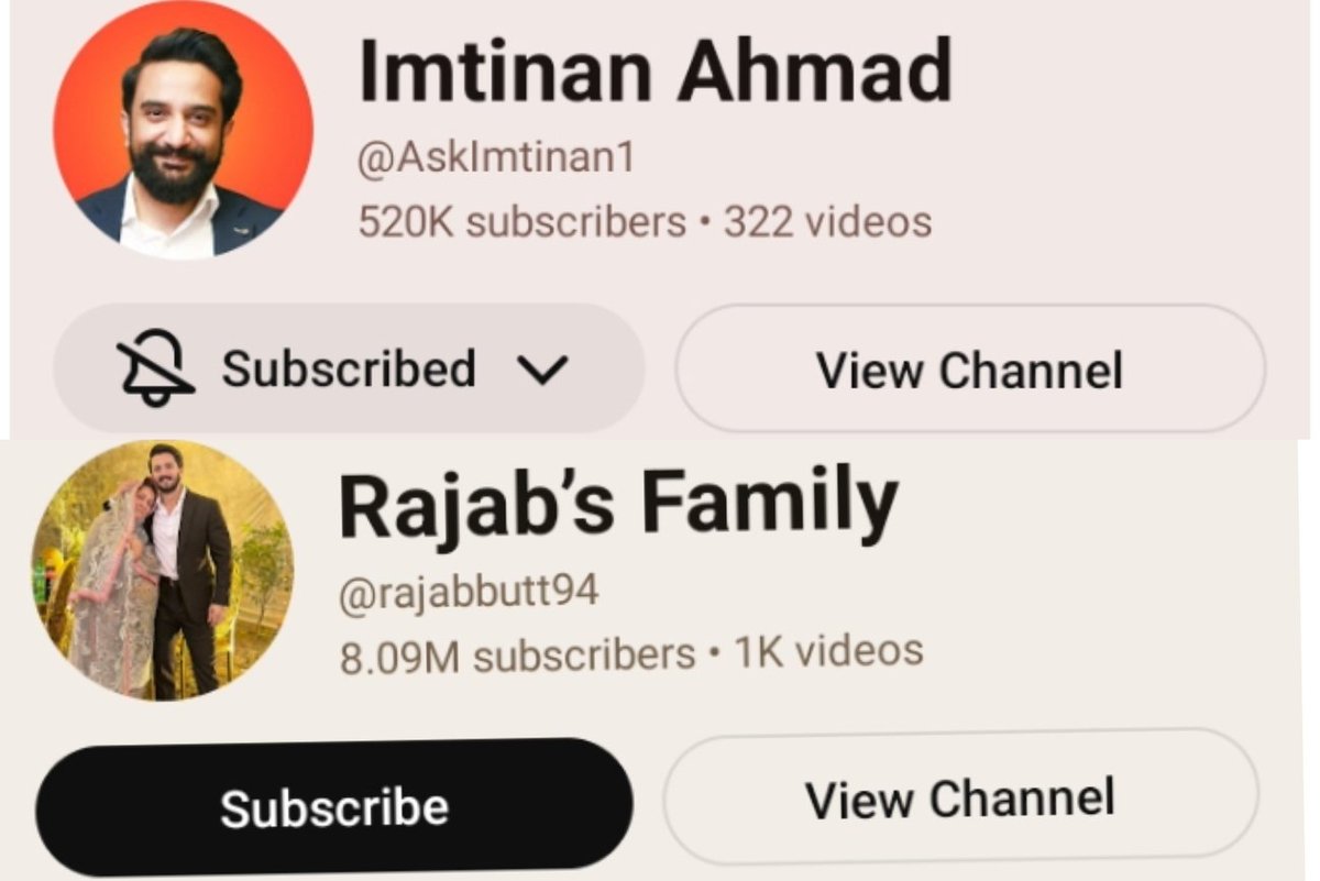 QasmiSobi's tweet photo. Imtinan Ahmad only has 520k subscribes 💔 This reflects our society https://t.co/Uqp6gBdzv4