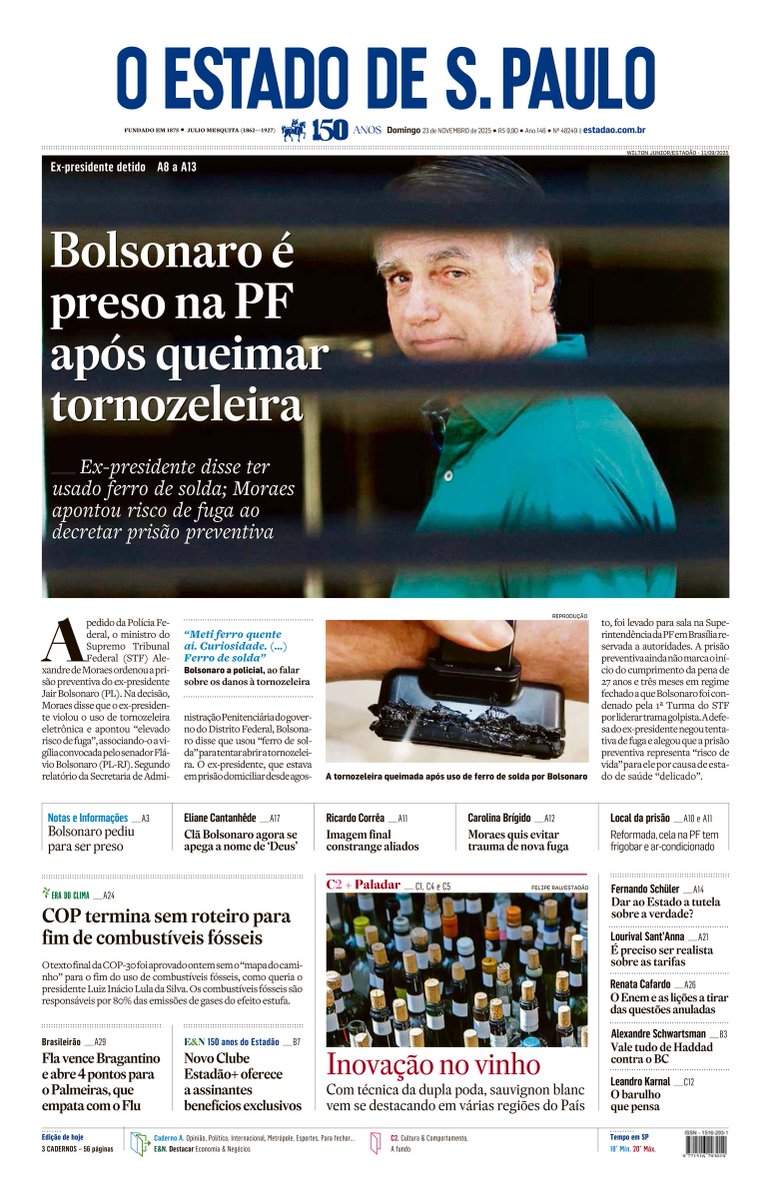manchetempo's tweet photo. Quase não saem mais jornais aos domingos no Brasil.

Entre as exceções de hoje, está a bela primeira página de @opovoonline (Ceará). https://t.co/X3PLB9yy2K
