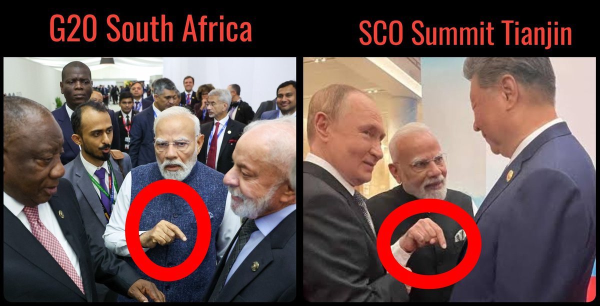 tanmoyofc's tweet image. When Seniors Ignore the Junior, the Junior Strikes Poses to Attract Attention.

#G20SouthAfrica