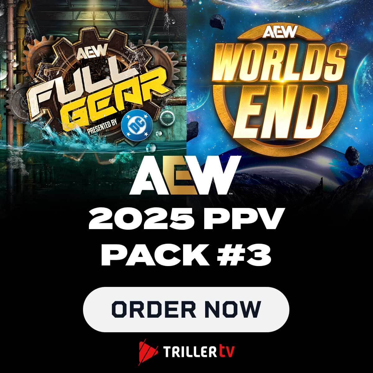 Triller_TV's tweet image. AEW delivered non-stop energy from beginning to end at #AEWFullGear! ⚙️

Didn&apos;t catch it? Grab the Full Gear x Worlds End Discount Bundle on TrillerTV PPV to catch up and secure your spot for the final PPV of 2025!

➡️ tinyurl.com/AEWTTVPack3