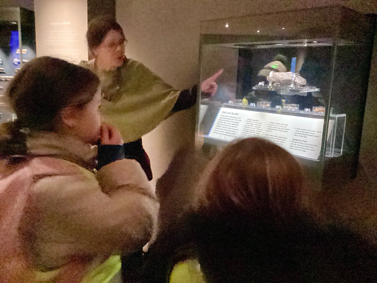 elton_school's tweet image. We travelled by train, walked through the city with our York Eye Spy checklist &amp;amp; met Vikings at @JorvikViking. We really didn’t expect to see this in a display cabinet! 🧐😁
#makinglearningfun #peakdistrict