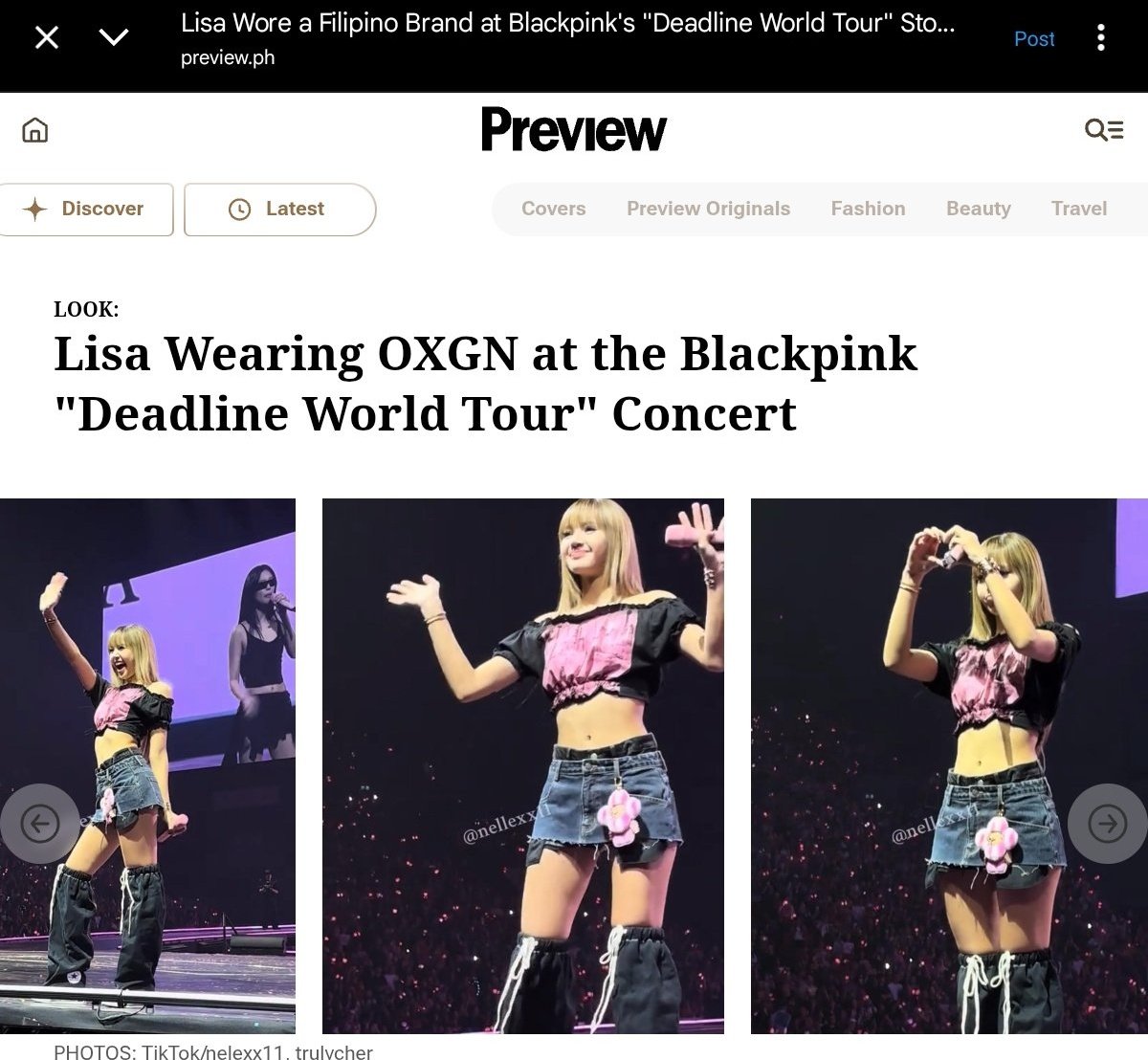 #LISA Wore a Filipino Brand at Blackpink's "Deadline World Tour" Stop in Bulacan. 
Lisa always tries to represent the country style and local brands on the every tour stops. 🤍🔥

LISA BINIGHANI PH ARENA
#DEADLINEinBulacan_LISA
#BLACKPINK_DEADLINE