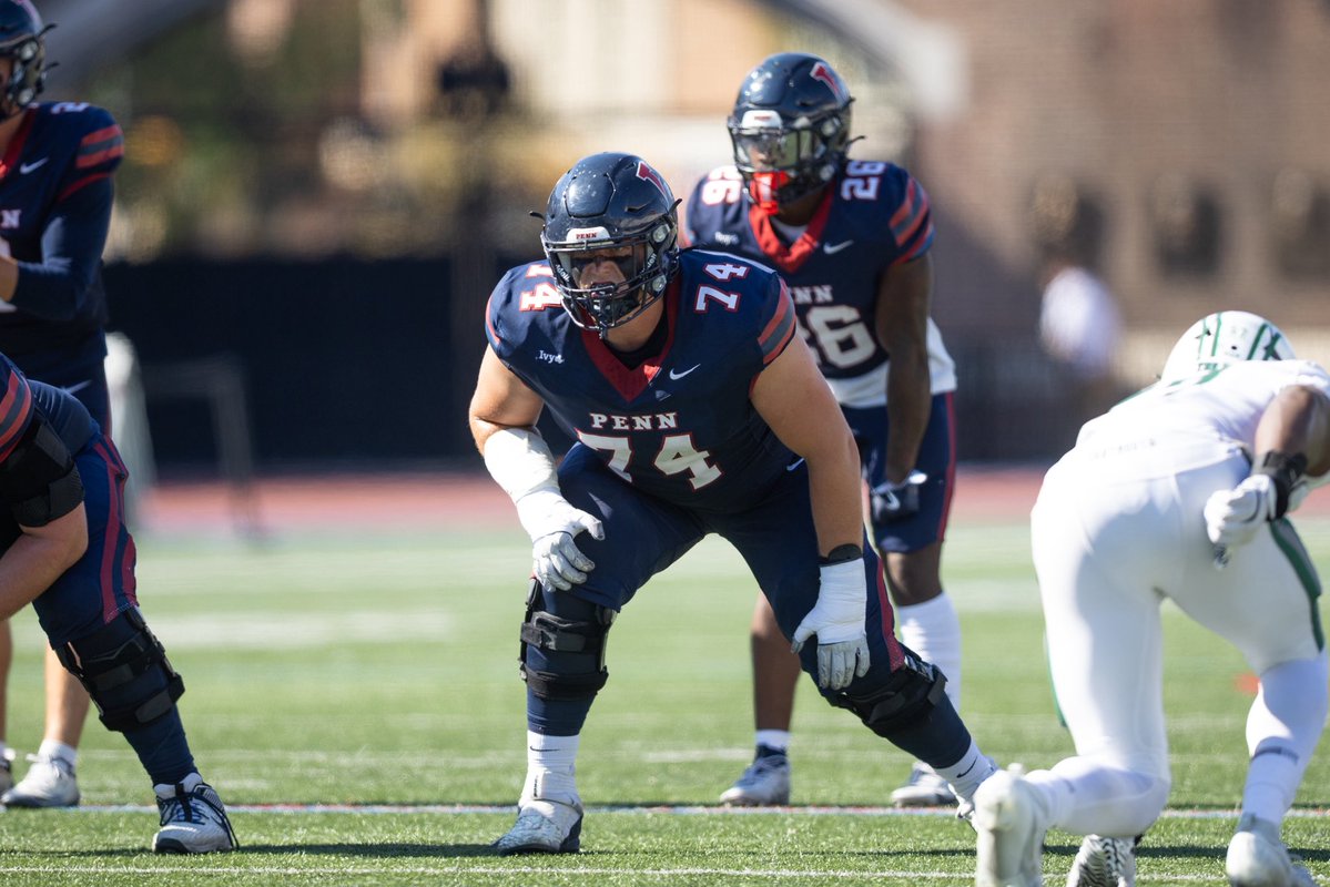 mzenitz's tweet image. Penn all-conference left tackle Netinho Olivieri is entering the transfer portal, his agency @thebizofathlete tells @chris_hummer and me.

The 6-foot-5, 305-pound Olivieri was a three-year starter at Penn and was on the East-West Shrine Bowl Watch List this year.