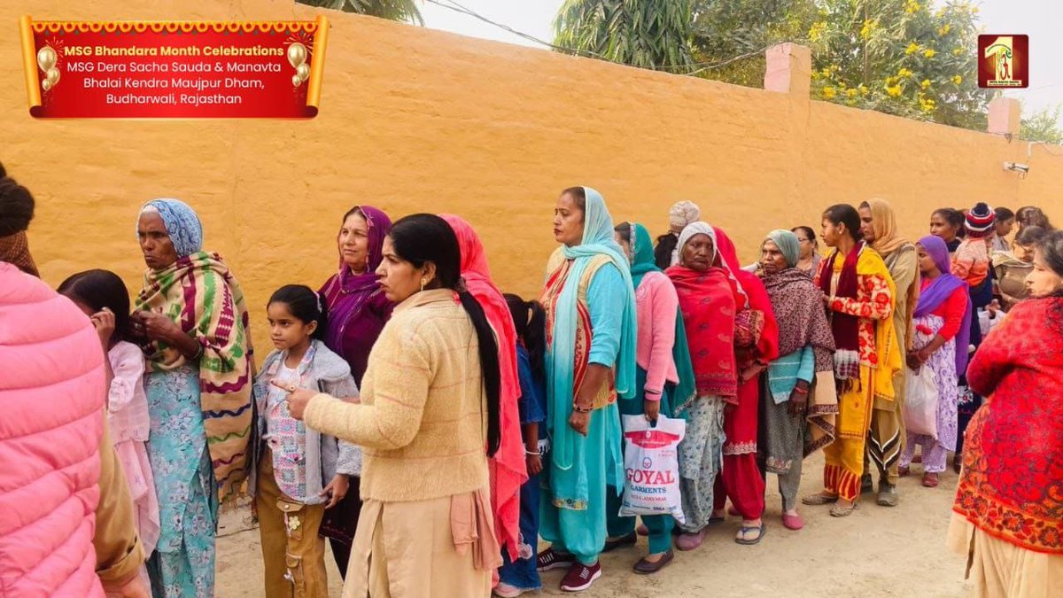 BheemHelp's tweet image. नवम्बर माह डेरा सच्चा सौदा के संस्थापक, का पावन जन्म महीना है।आज डेरा सच्चा सौदा द्वारा राजस्थानके#MSGBhandaralnBudharwal में भंडारा आयोजित किया गया लाखों लोग साईं जी के अवतार माह को मनाने के लिए शामिल हुए Saint Dr Gurmeet Ram Rahim Singh Ji Insan के पवित्र वचन व मानवता भलाई